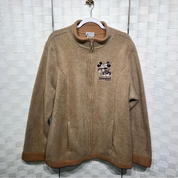 Disney Tops - Disney Parks Disneyland Resort Women’s Fleece Beige Full Zip Sweatshirt Size 2X